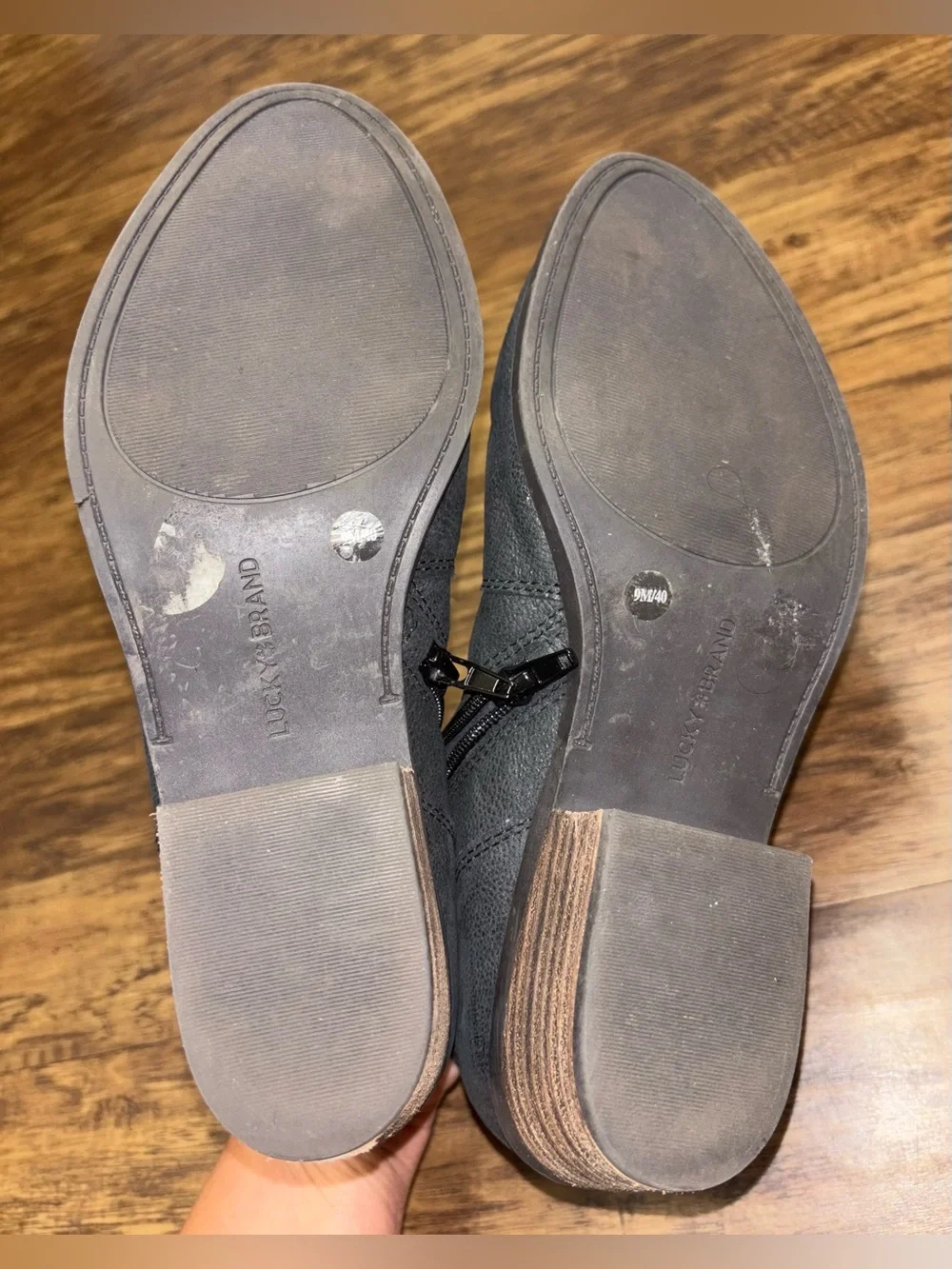 Lucky Brand Leather Ankle Boots Size 9